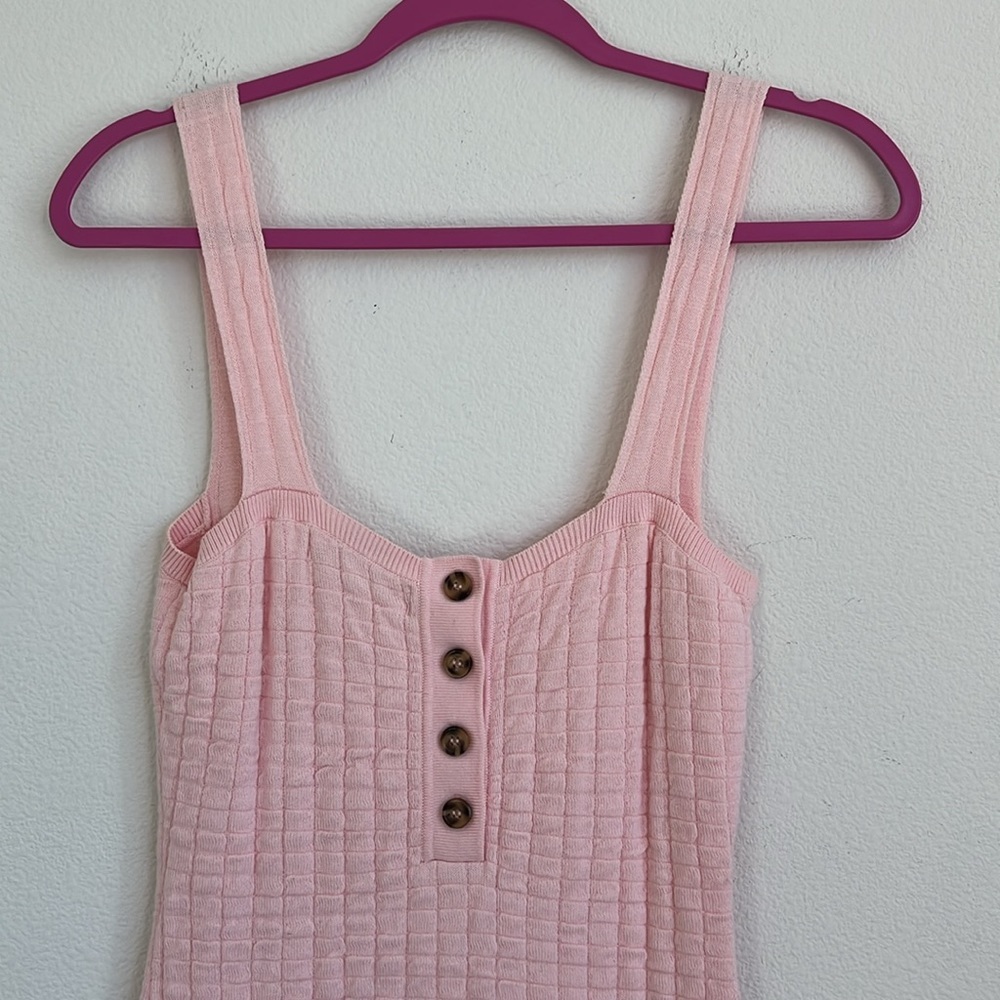 Free People Pink Ribbed Mini Dress - Picture 9 of 13
